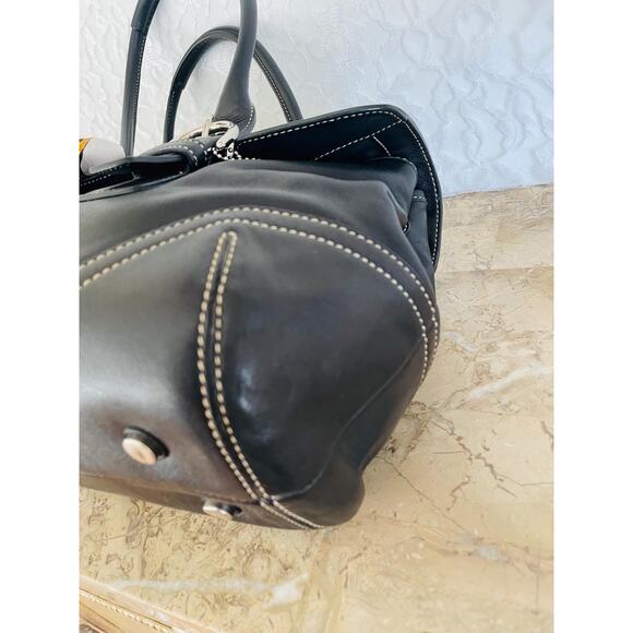 Vtg Coach SOHO black Leather satchel Shoulder bag HandBag 9636 - Picture 9 of 11